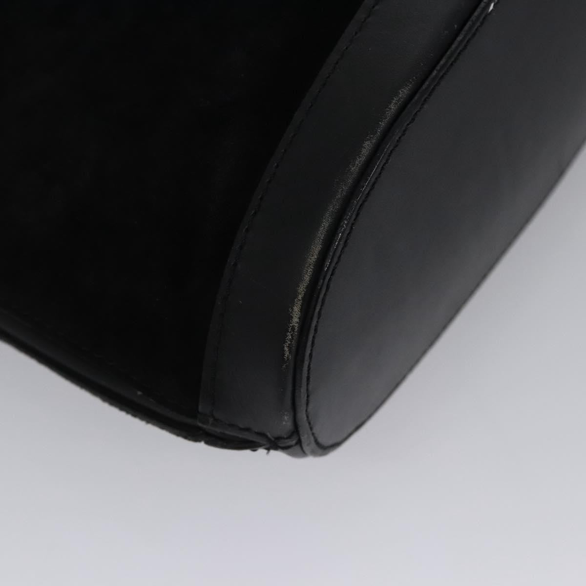 Celine Shoulder Bag Suede and leather, BLACK, SUEDE, Shoulder bag