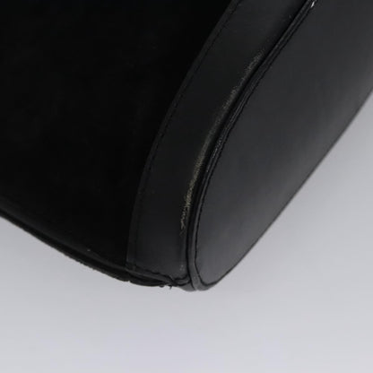 Celine Shoulder Bag Suede and leather, BLACK, SUEDE, Shoulder bag