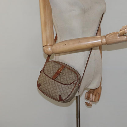 Celine Macadam Shoulder Bag PVC Leather, BEIGE, CANVAS, Shoulder bag
