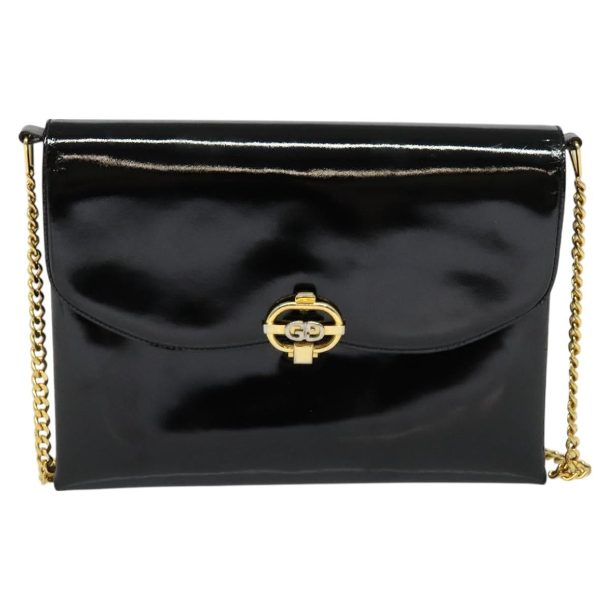Gucci Vintage Shoulder Bag Patent leather, BLACK, PATENT_LEATHER, Shoulder bag