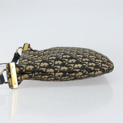 Christian Dior Vintage Trotter Shoulder Bag Canvas, NAVY, CANVAS, Shoulder bag