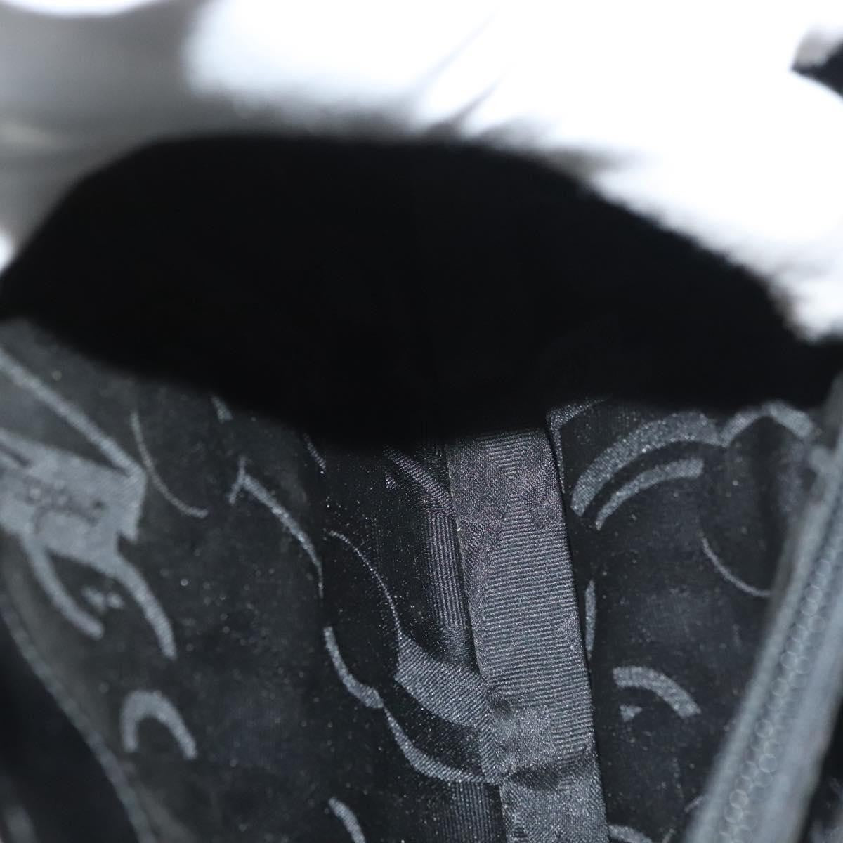 Salvatore Ferragamo Gancini Shoulder Bag Leather, BLACK, LEATHER, Shoulder bag