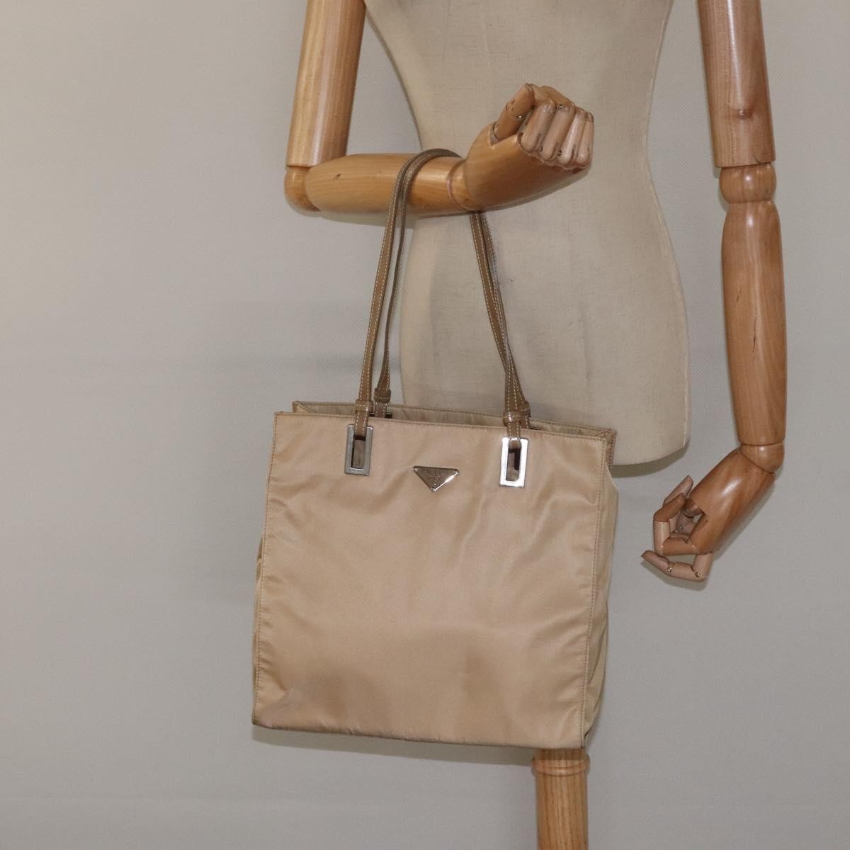 Prada Open Tote Tessuto, BEIGE, NYLON, Tote bag