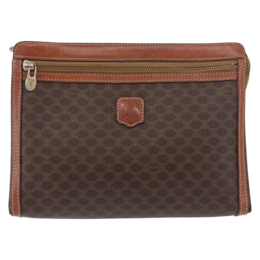 Celine Macadam Pochette Canvas, Black, Canvas, Clutch