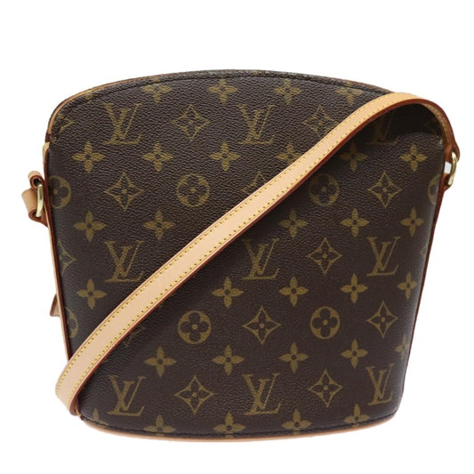 Louis Vuitton Drouot Handbag Monogram Canvas, BROWN, CANVAS, Shoulder bag