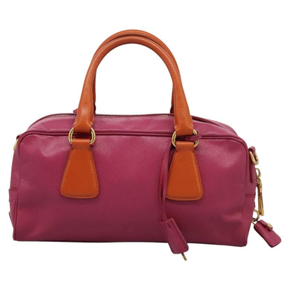 Prada Vintage Bauletto Bag Leather, PINK, LEATHER, Handbag