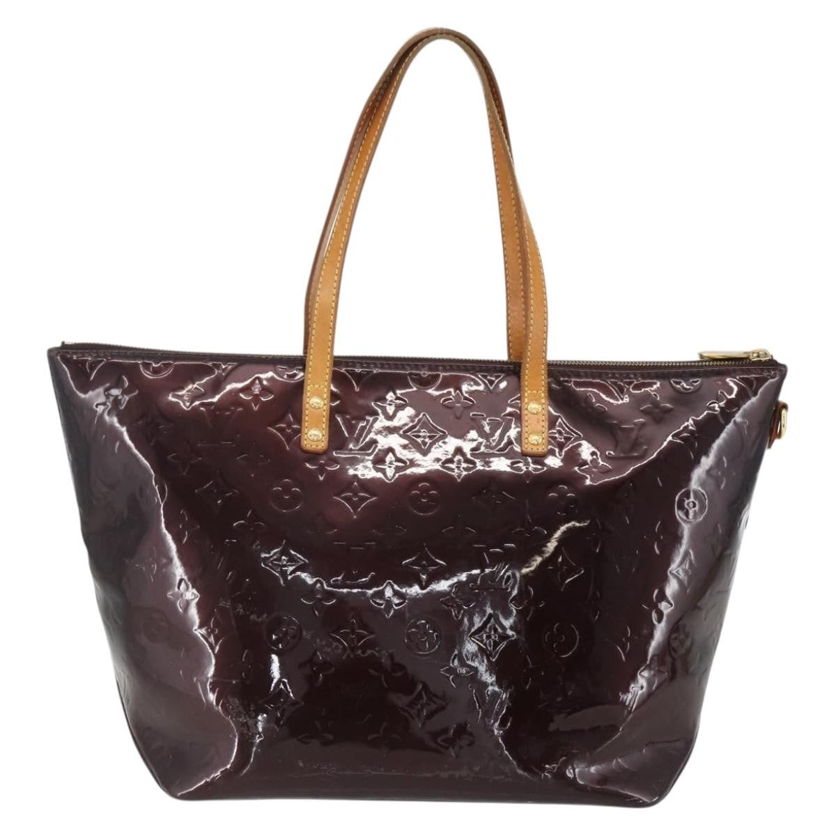Louis Vuitton Bellevue Handbag Monogram Vernis, BURGUNDY, PATENT_LEATHER, Tote bag