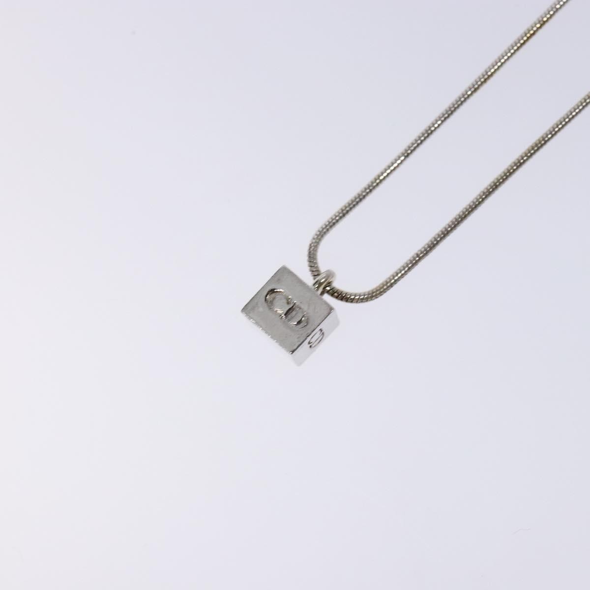 Christian Dior CD Logo necklace Metal, SILVER, METAL, Necklace
