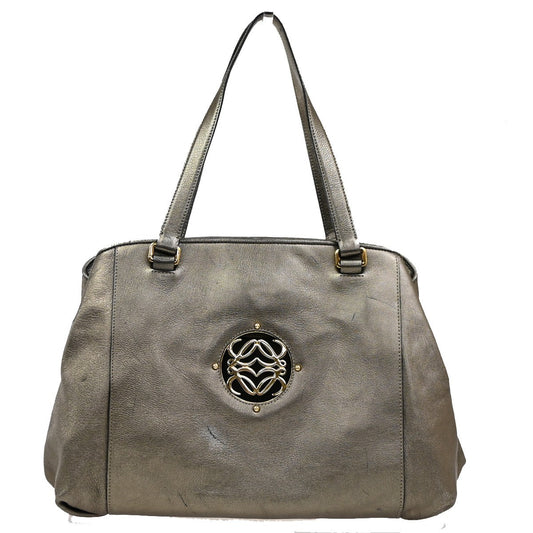 Loewe Anagram Tote Leather, GOLD, LEATHER, Tote bag