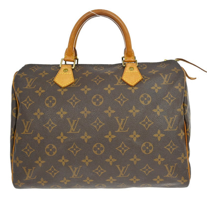 Louis Vuitton Speedy Handbag Monogram Canvas, Brown, Canvas, Handbag
