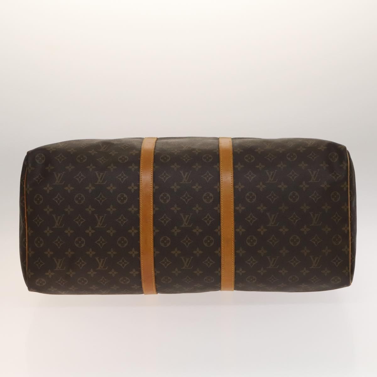 Louis Vuitton Keepall Bag Monogram Canvas, BROWN, CANVAS, Travel bag