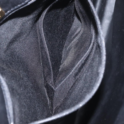 Bally Vintage Handbag Quilted Leather, BLACK, LEATHER, Handbag