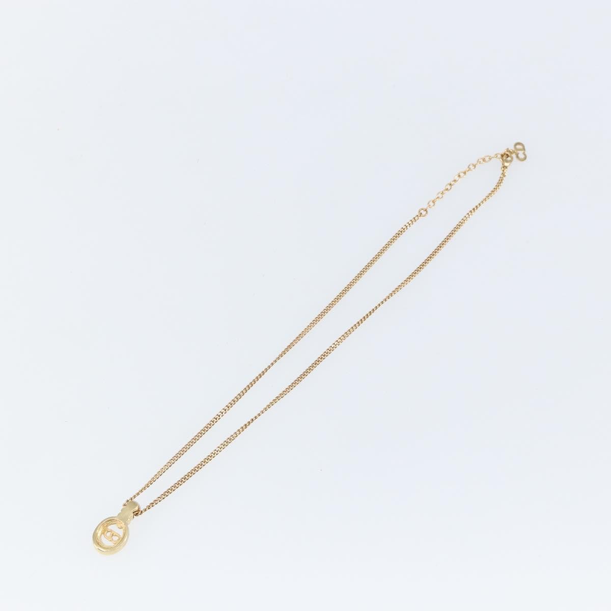 Christian Dior CD Pendant Necklace Metal, GOLD, METAL, Necklace