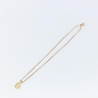 Christian Dior CD Pendant Necklace Metal, GOLD, METAL, Necklace