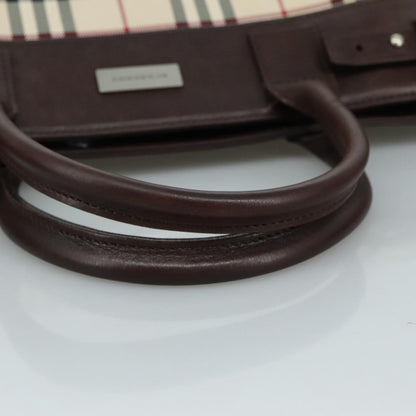 Burberry Top Handle Tote Nova Check Canvas, BEIGE, CANVAS, Tote bag