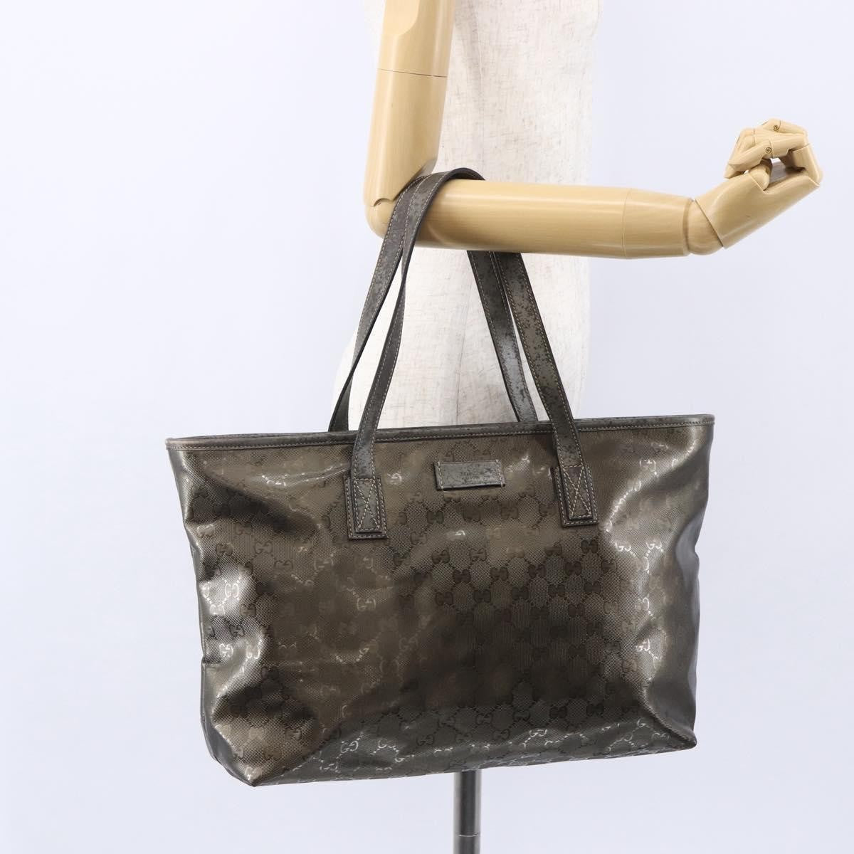 Gucci Plus Tote GG Imprime, SILVER, PVC, Tote bag