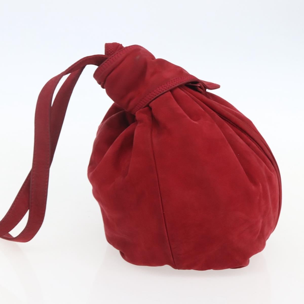 Loewe Anagram Shoulder Bag Suede, RED, SUEDE, Shoulder bag
