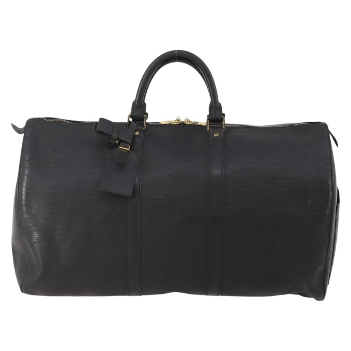 Louis Vuitton Keepall Bag Epi Leather, Black, Leather, Travel Bag
