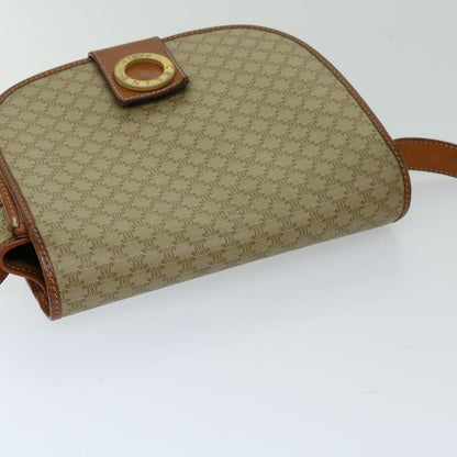 Celine Macadam Shoulder Bag Canvas, BEIGE, CANVAS, Shoulder bag