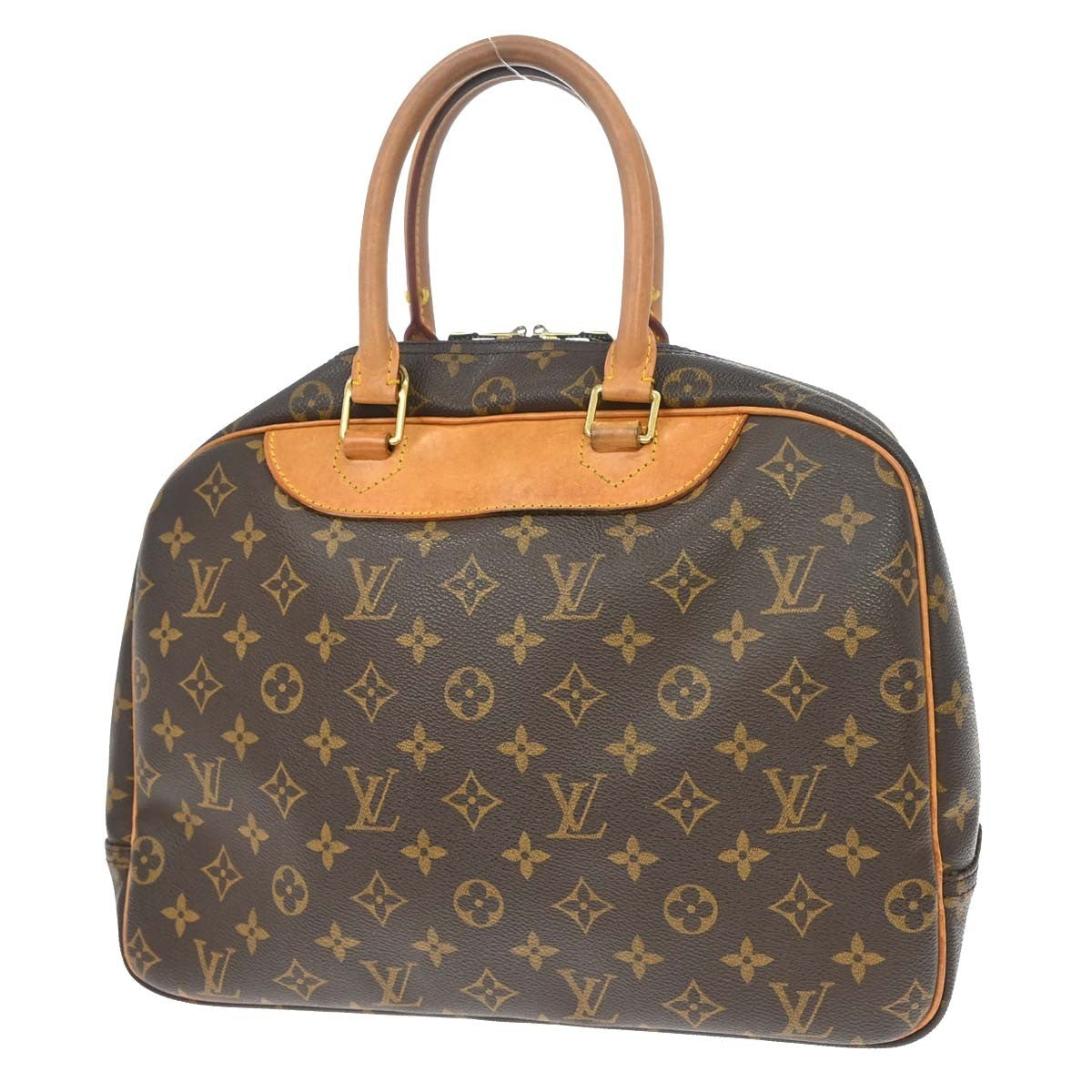 Louis Vuitton Deauville Handbag Monogram Canvas, Brown, Canvas, Handbag