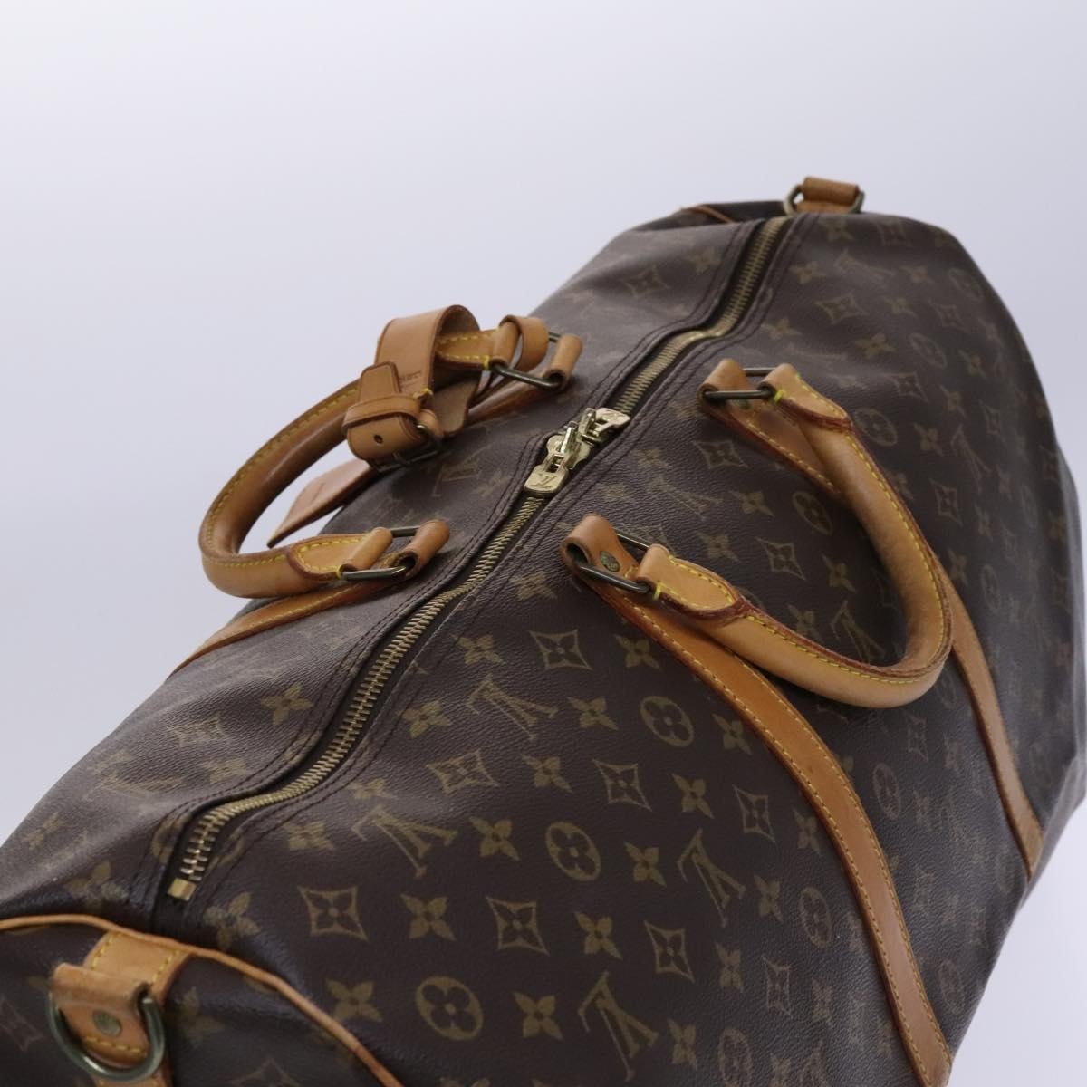 Louis Vuitton Keepall Bandouliere Bag Monogram Canvas, BROWN, CANVAS, Travel bag