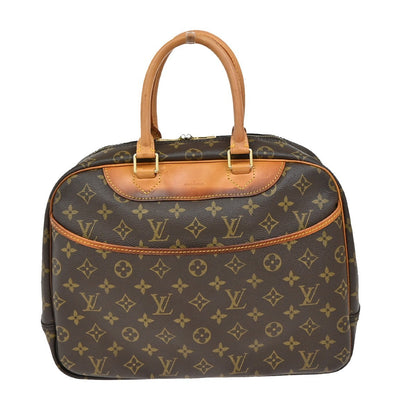 Louis Vuitton Deauville Handbag Monogram Canvas, BROWN, CANVAS, Handbag
