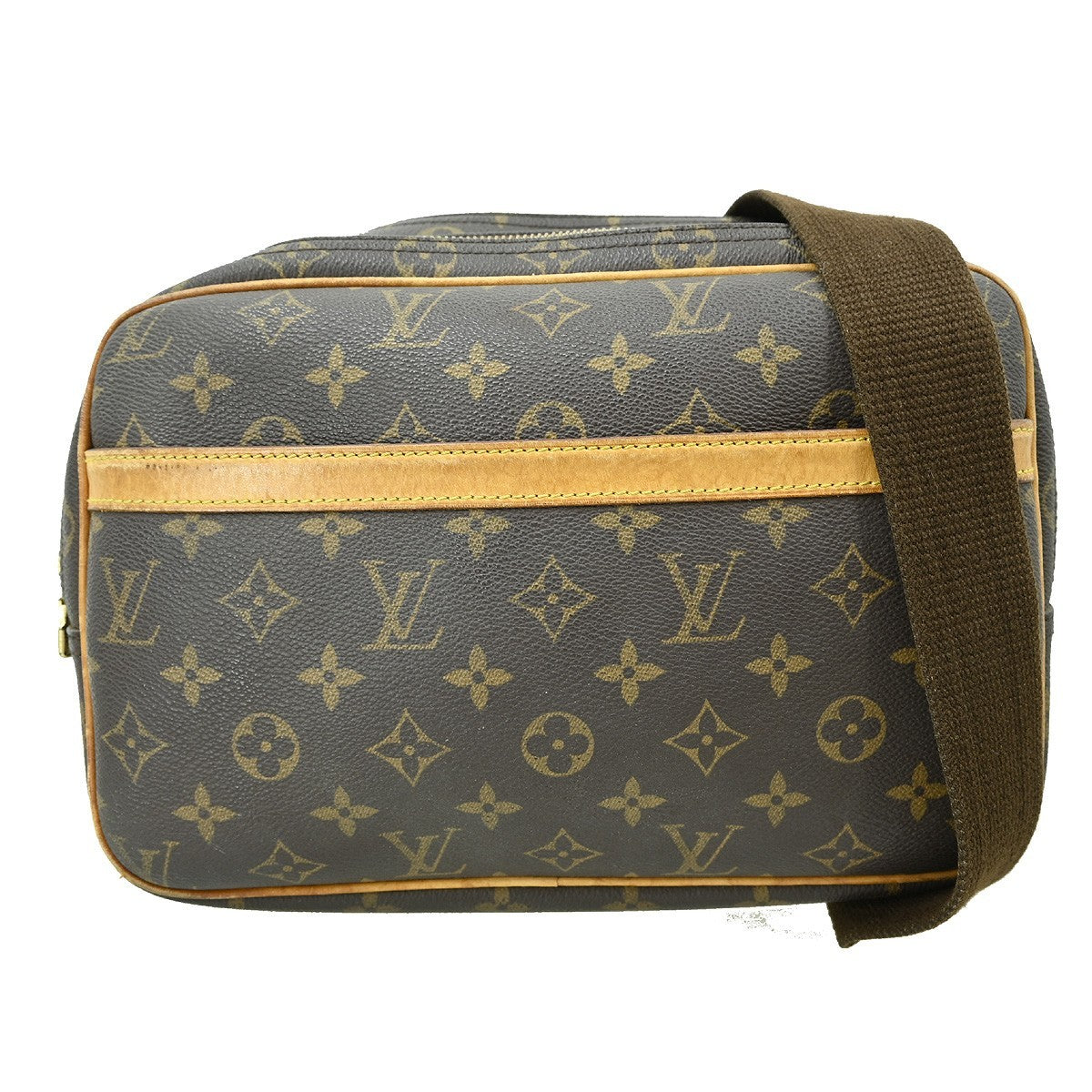 Louis Vuitton Reporter Bag Monogram Canvas, BROWN, CANVAS, Shoulder bag
