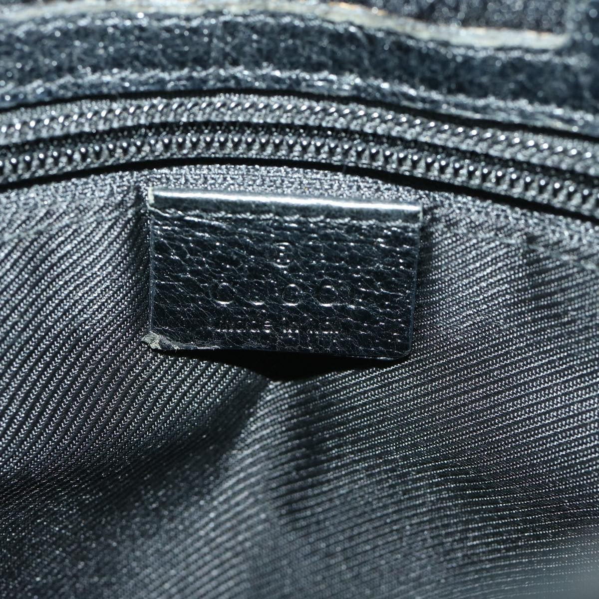 Gucci Vintage Flat Messenger Bag GG Canvas and Leather, BLACK, CANVAS, Crossbody bag