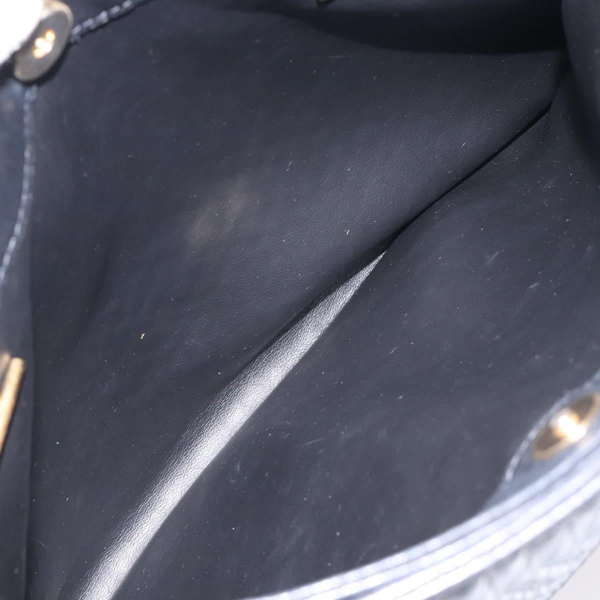 Bally Vintage Chain Shoulder Bag Quilted Leather, BLACK, LEATHER, Shoulder bag