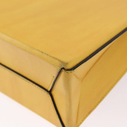 Fendi Pack Shopping Tote Leather, YELLOW, LEATHER, Handbag