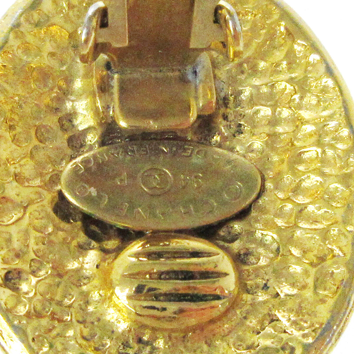 Chanel Vintage CC Button ovales Clip-On Earrings Gold-plated, GOLD, GOLD_PLATED, Earrings