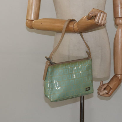 Fendi Vintage Belted Pochette Zucchino Canvas, GREEN, CANVAS, Clutche & pouche