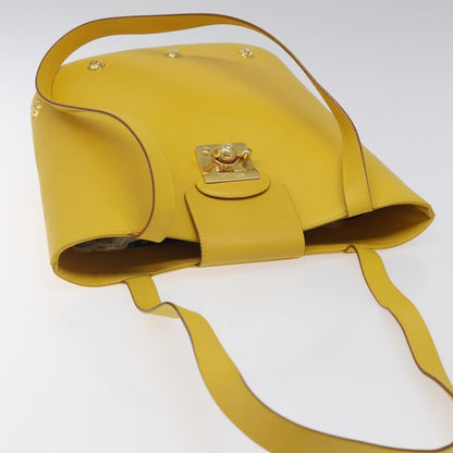 Salvatore Ferragamo Shoulder Bag Leather, YELLOW, LEATHER, Shoulder bag