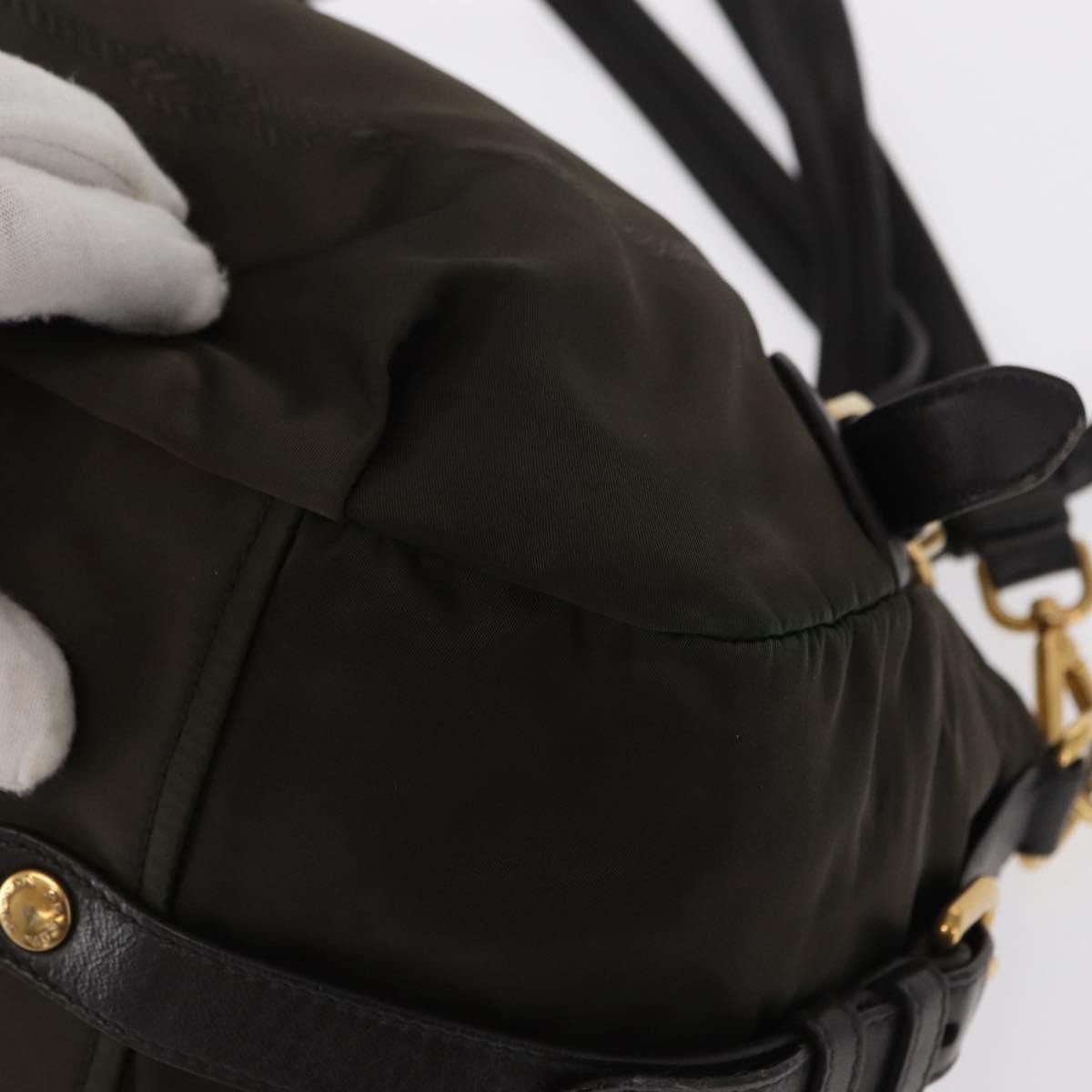 Prada Vintage Handbag Tessuto, KHAKI, NYLON, Handbag
