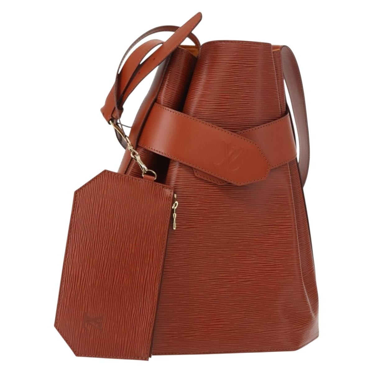Louis Vuitton Vintage Sac d'Epaule Handbag Epi Leather, BROWN, LEATHER, Shoulder bag
