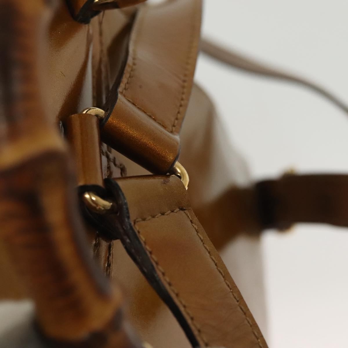 Gucci Vintage Bamboo Backpack Patent, GOLD, PATENT_LEATHER, Backpack