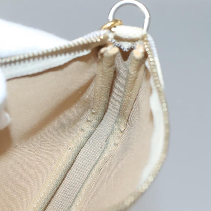 Louis Vuitton Pochette Accessoires Damier, WHITE, CANVAS, Clutche & pouche