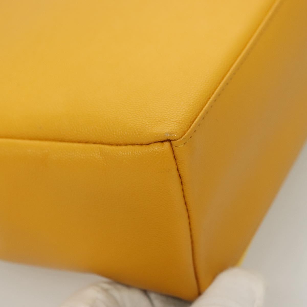 Burberry Vintage Handbag Leather, YELLOW, LEATHER, Handbag