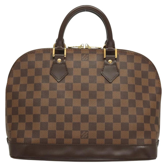 Louis Vuitton Alma Handbag Damier, BROWN, CANVAS, Handbag