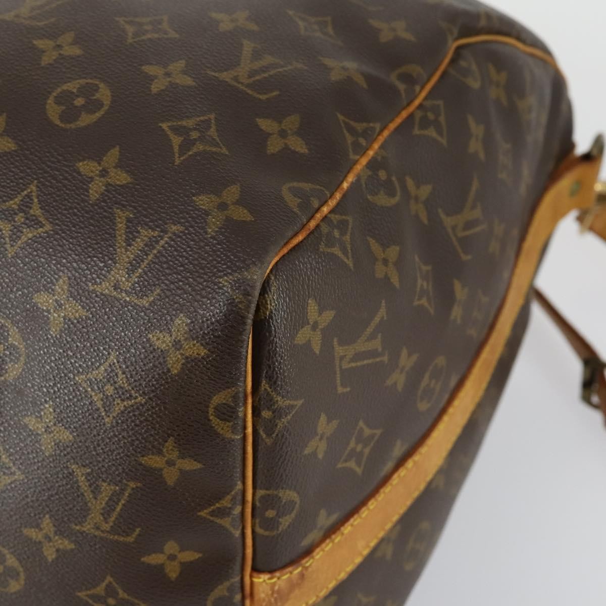 Louis Vuitton Keepall Bandouliere Bag Monogram Canvas, BROWN, CANVAS, Travel bag