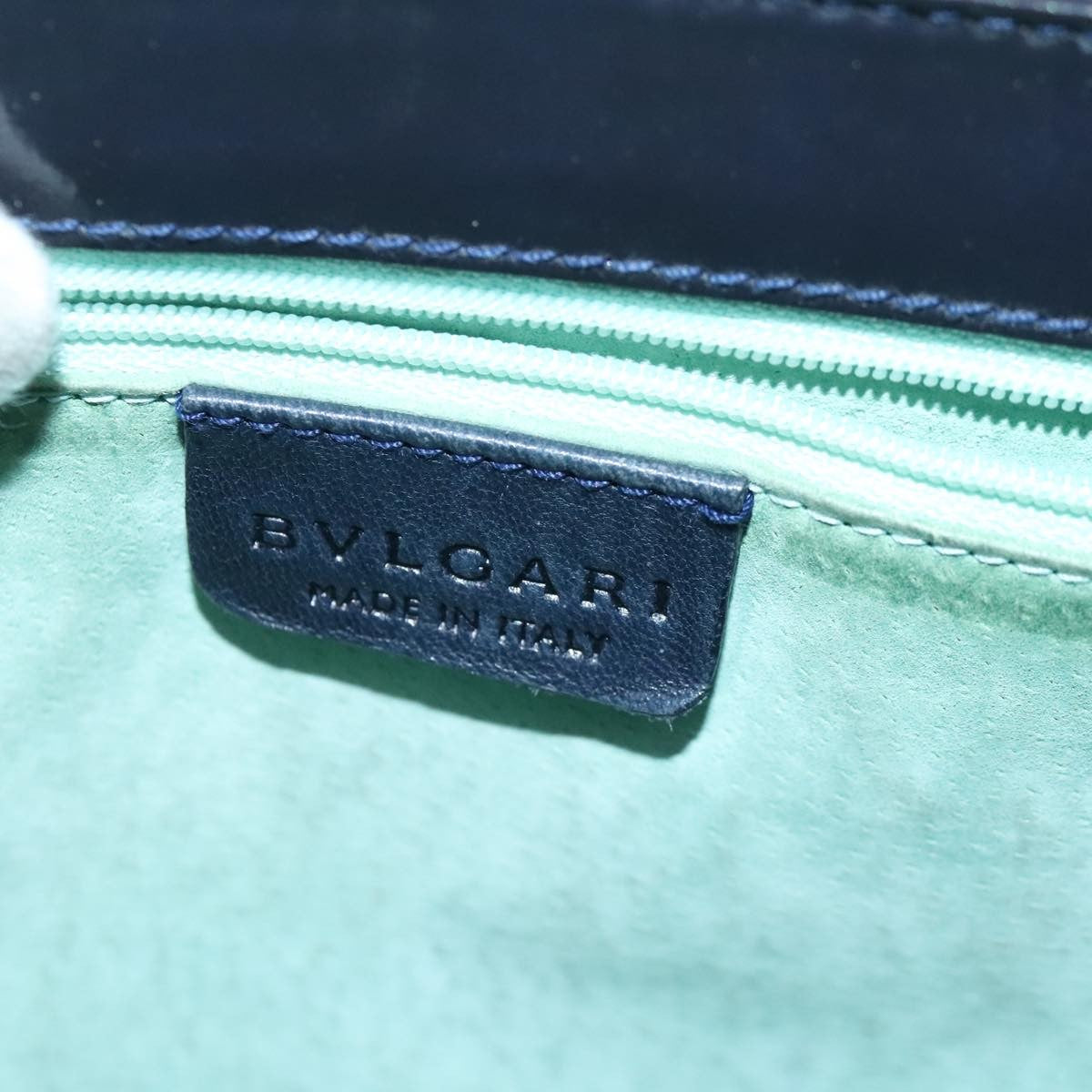 Bvlgari Top Handle Bag Patent leather, NAVY, PATENT_LEATHER, Handbag