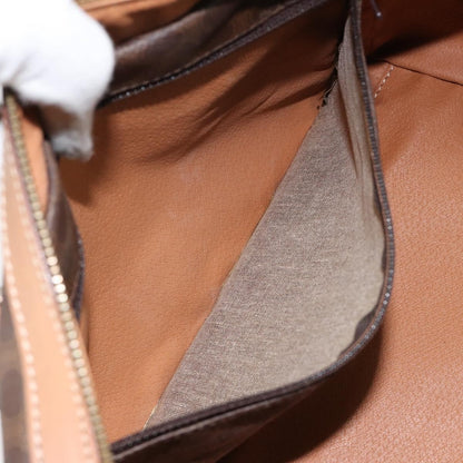 Celine Vintage Macadam Boston bag Canvas, BROWN, CANVAS, Travel bag