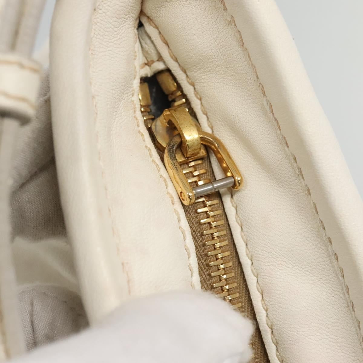 Miu Miu Vintage Tote bag Leather, WHITE, LEATHER, Tote bag