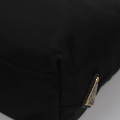 Prada Logo Bow Tote Tessuto, BLACK, NYLON, Tote bag