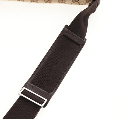 Gucci Flap Messenger GG Canvas, BEIGE, CANVAS, Shoulder bag