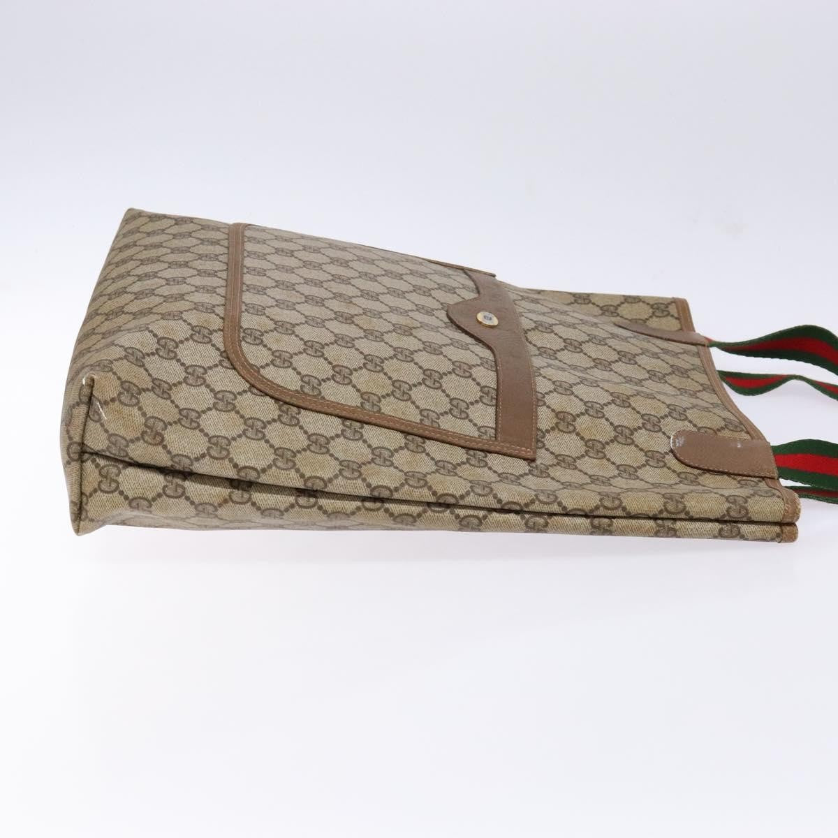 Gucci Ophidia Front Pocket Shopper Tote GG Coated Canvas, Beige, Canvas, Tote Bag