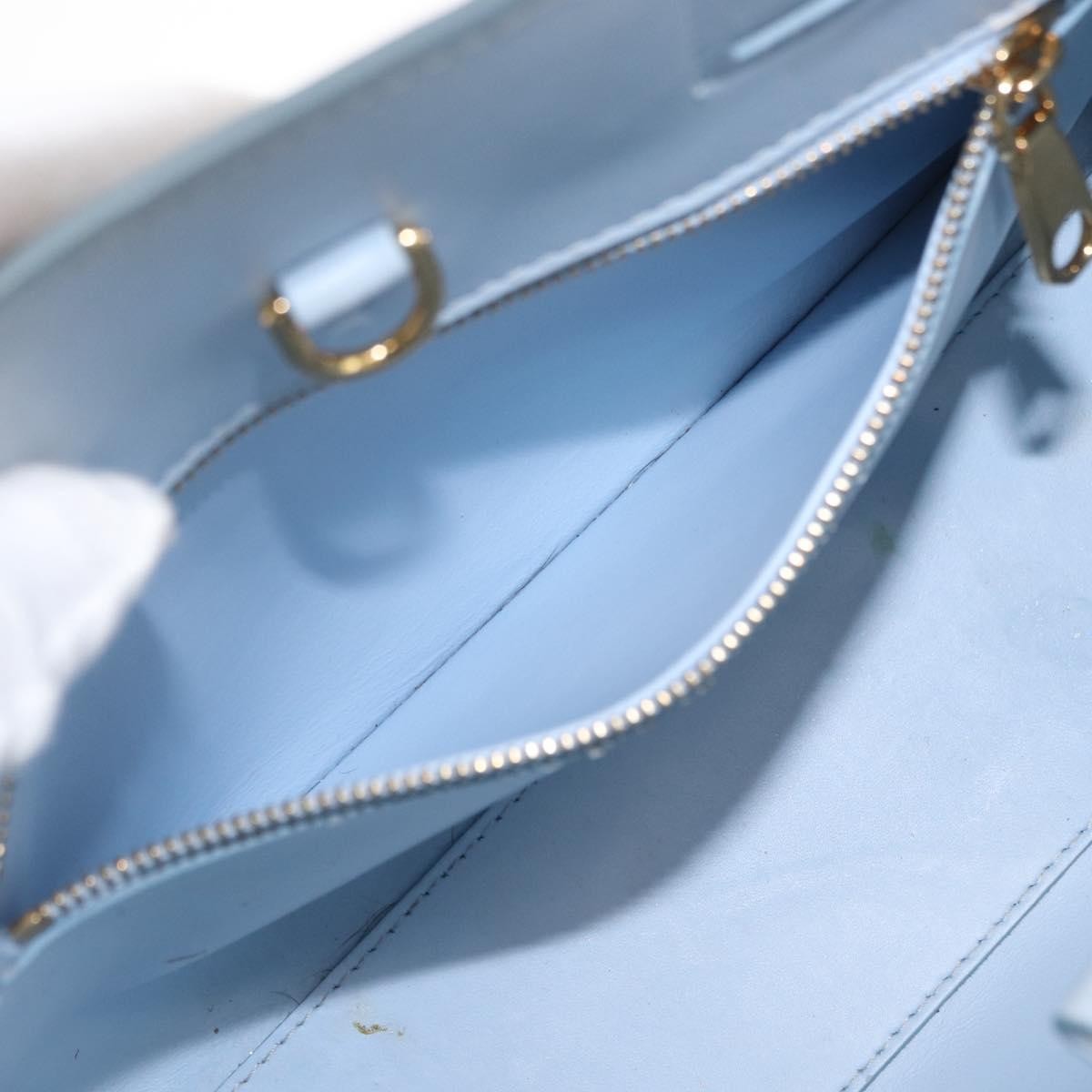 Burberry Frances Tote Leather, BLUE, LEATHER, Handbag