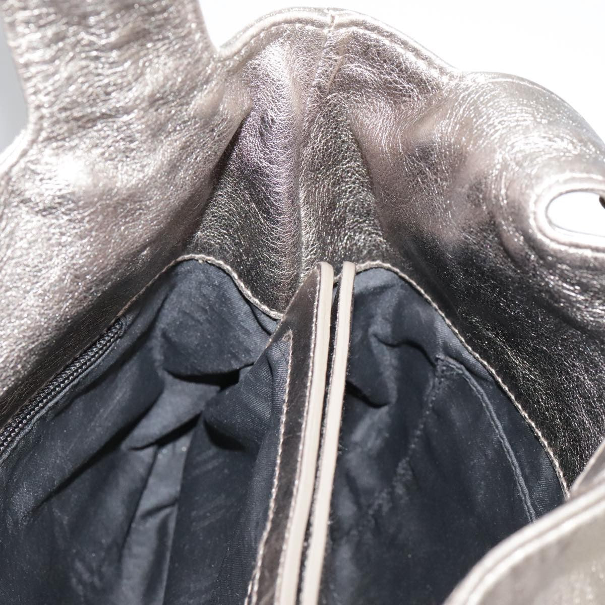 Salvatore Ferragamo Gancini Shoulder Bag Leather, GOLD, LEATHER, Shoulder bag