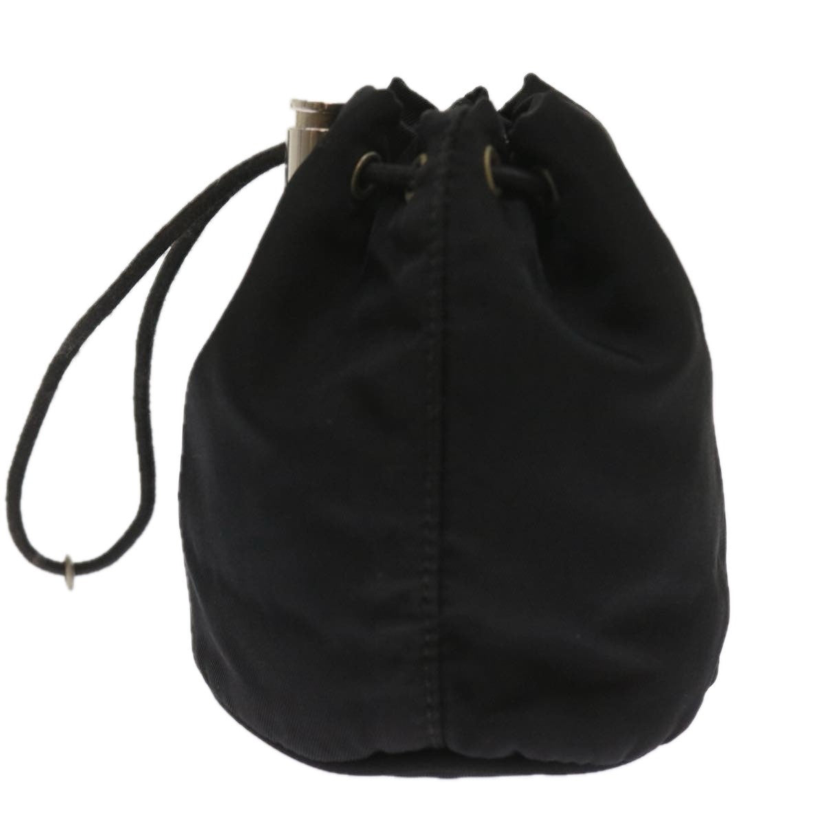 Prada Drawstring Crossbody Pouch Tessuto, BLACK, NYLON, Clutche & pouche
