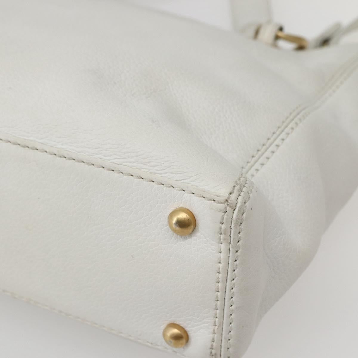 Chanel Vintage Timeless Chain Shoulder Bag Lambskin, WHITE, LEATHER, Tote bag